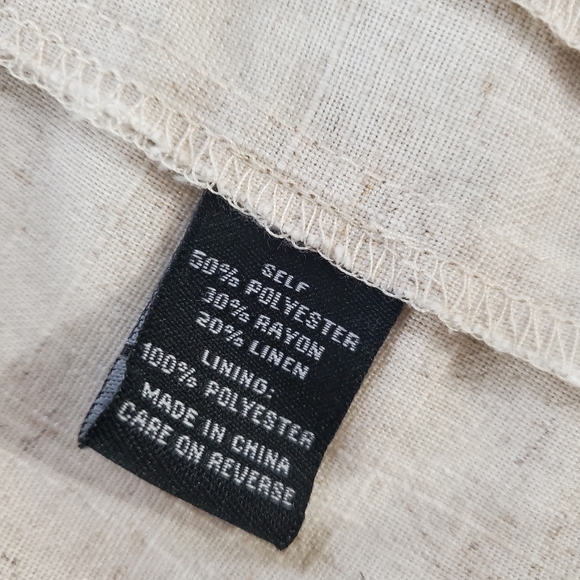 Briggs One Closure Linen Blend Beige Blazer Size Small - Picture 6 of 9